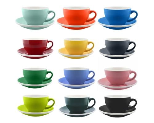 كوب قهوة مختصة سيراميك مع صحن سعة 150 مل