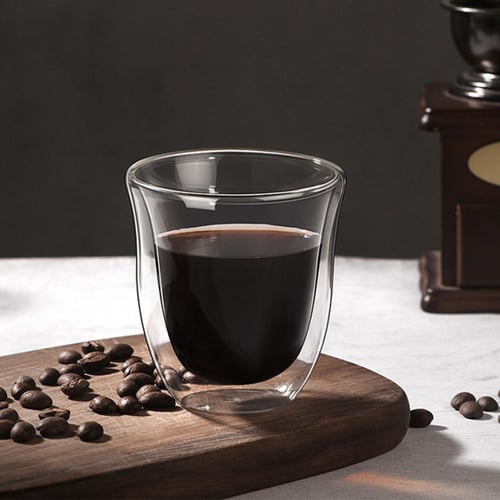 طقم كوبين قهوة زجاجي حجم - 150مل