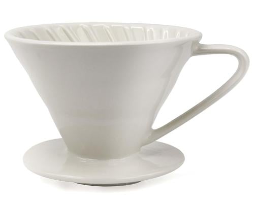 قمع تقطير v60 سيراميك ابيض 1-2 كوب