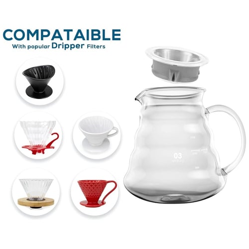 سيرفر ابريق تقطير القهوة سعة 800 مل