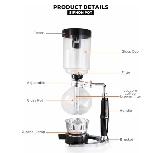 الة تحضير القهوة سايفون - 3 اكواب | Coffee Maker S...