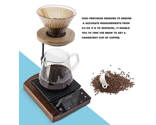 ميزان قهوة الكتروني بشاشة لمس اسود