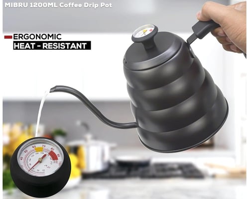 ابريق تقطير وترشيح القهوة مع ميزان حرارة سعة 1200...