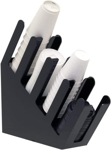 حامل أكواب قهوة ورقية بلاستيك اسود