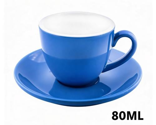 كوب قهوة اسبريسو سيراميك 80مل لون ازرق