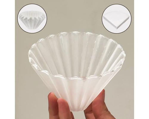 قمع تقطير زجاجي حجم 02 مناسب لفلاتر V60 و كاليتا م...