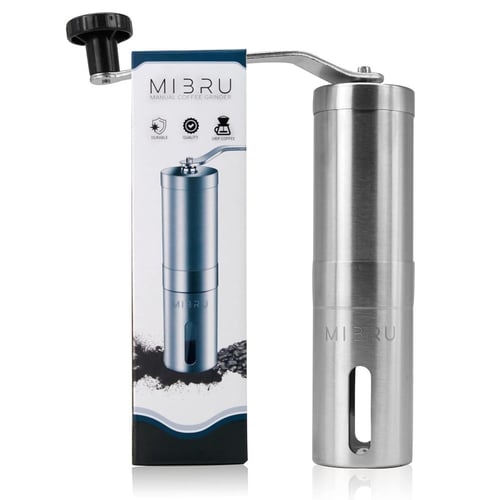 طاحونة يدوية ستانلس ستيل - فضي