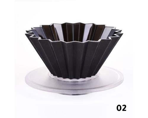 قمع تقطير متعرج مناسب لفلاتر الكاليتا و V60 اسود