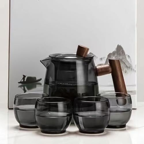 مجموعة ادوات تحضير الشاي والأعشاب لون اسود