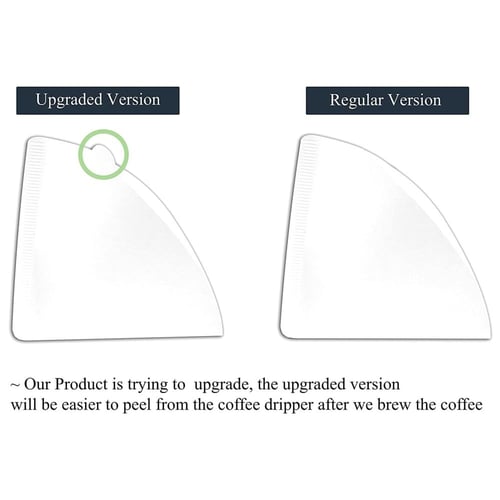 فلاتر قهوة V60 مقاس 02 ابيض 1 الى 4 كوب عدد 100 حب...