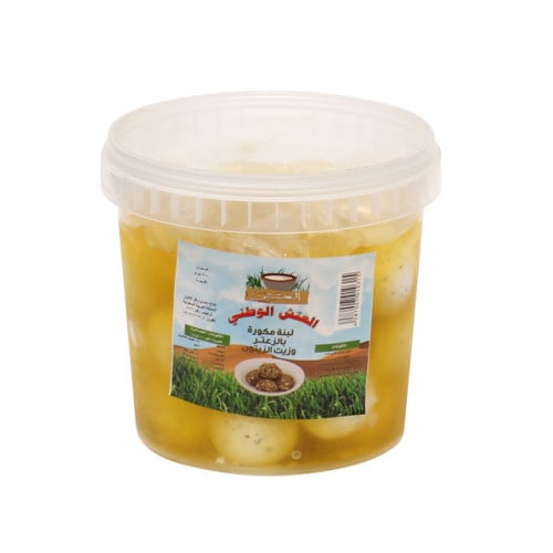 العتش الوطني لبنه مكورة بالزعتر وزيت الزيتون 500 ج...