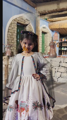 فستان بناتي يوم التأسيس