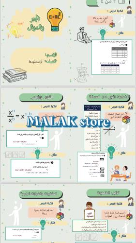 مطوية رياضيات اول متوسط ( الجبر والدوال )