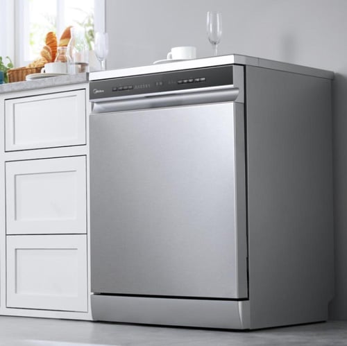 ميديا غسالة صحون 15 مكان، 9 برامج، 3 اذرع رذاذ ماء...