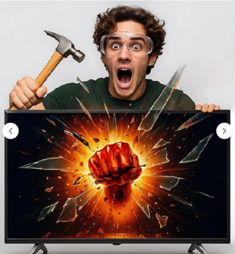 شاشة 43 بوصة ماجيك ذكية اندرويد 14 ضد الكسر MG43V3...