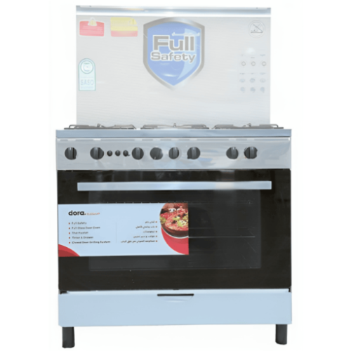 فرن غاز دورا 5 عيون مصري 60*90 سم -بشواية -امان كا...