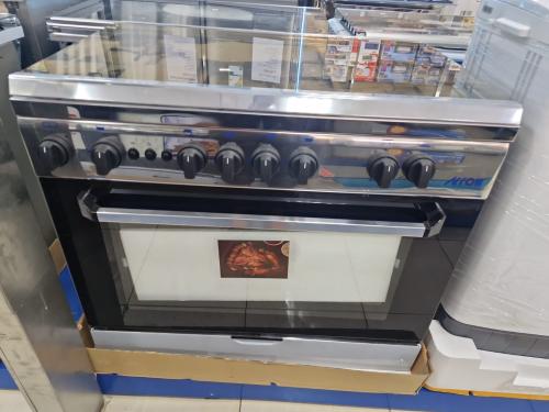 فرن 5 عيون ارو غاز امان كامل – 60*90 سم – فضي RO-9...