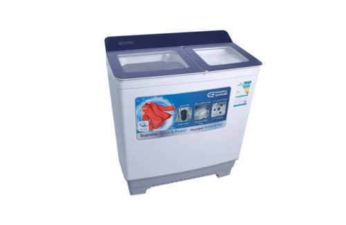 جنرال سوبريم غسالة نصف اوتوماتيك حوضين غطاء زجاجي...