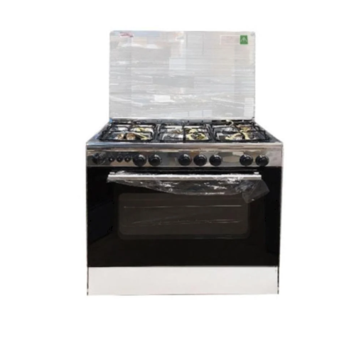 فرن غاز تكنو غاز 5 عيون 60*90 استيل مروحة TEC4730