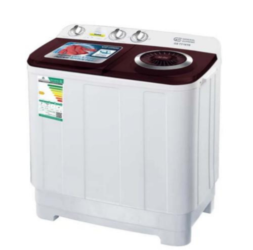 جنرال سوبريم غسالة حوضين ,5كجم ,ابيض/أحمر GSTT50TR