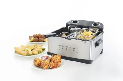 قلاية زيت زويا حوضين من السيف 2.5 لتر 2400 واط E04...