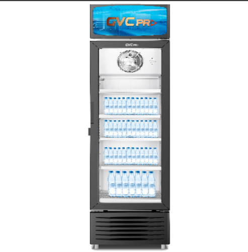 ثلاجة عرض جي في سي زجاج باب واحد 481 لتر GVSW-480