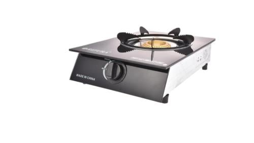 موقد غاز بشعلة واحدة وسطح زجاج من ريفورا، اسود RE-...