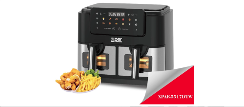 قلاية هوائية ديجيتال اكسبير بدرجين، سعة 10 لتر، 26...