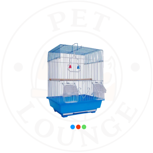 قفص طيور 2 عصا + لعبة وماكليتين