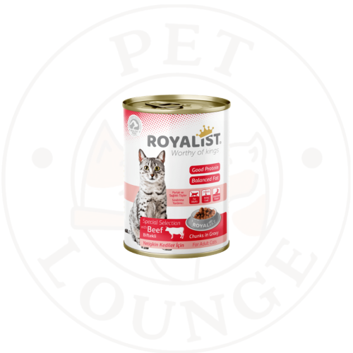 طعام رطب معلب للقطط لحم بقر بالمرق - 400g Royalist