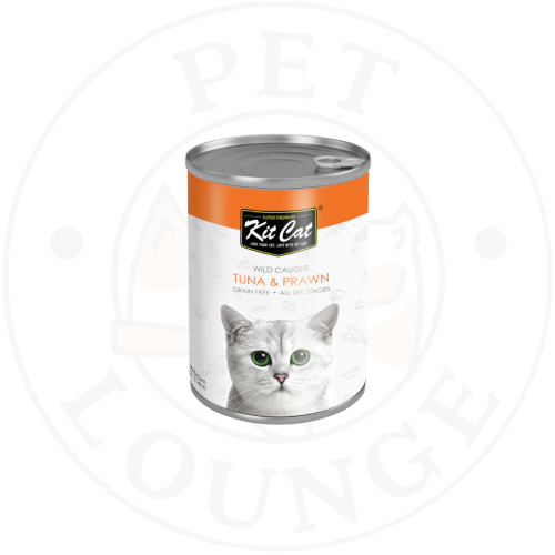 طعام رطب معلب للقطط بالتونة والجمبري- Kit Cat 400g