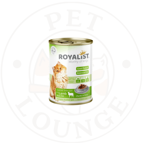 طعام رطب معلب للقطط لحم ضأن بالمرق - 400g Royalist