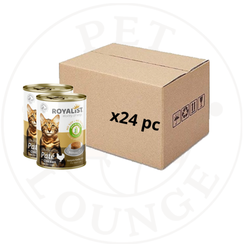 24-طعام رطب معلب للقطط دجاج مهروس - 400g Royalist