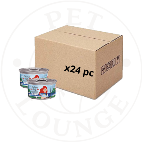 24-طعام رطب معلب للقطط تونة بالمرق - 80g Natural K...