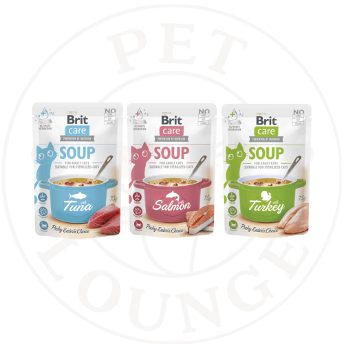 طعام رطب ظرف للقطط شوربة - 75g Brit