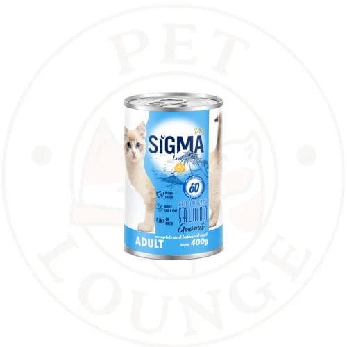 طعام رطب معلب للقطط سلمون مهروس - 400g Sigma