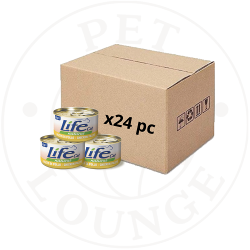 24-طعام رطب للقطط معلب فيلية دجاج - 85g LifeCat