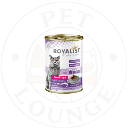 طعام رطب معلب للقطط المعقمة سلمون بالمرق - 400g Ro...