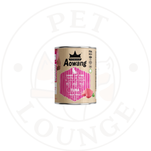 طعام رطب معلب للقطط تونة مهروس - 375g Aowang