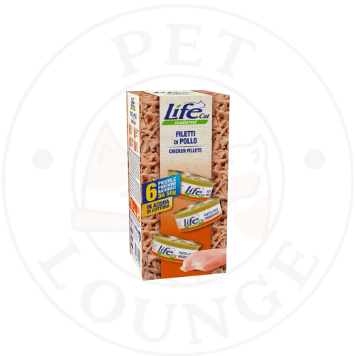 طعام رطب معلبات للقطط فيلية دجاج - 6x50g LifeCat