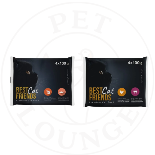 طعام رطب للقطط اظرف بالمرق - 4x100g Bestfriends
