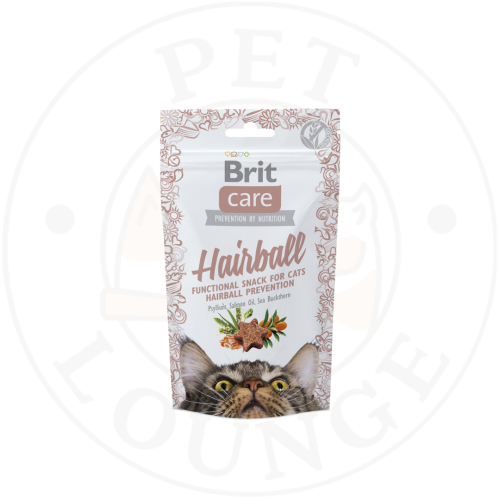 مكافات جافة للقطط لعلاج كرات الشعر - 50g Brit