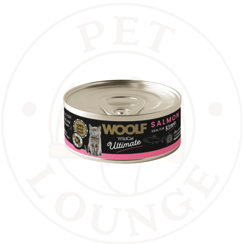 طعام رطب معلب للقطط الصغيرة سلمون مهروس - 85g Wool...