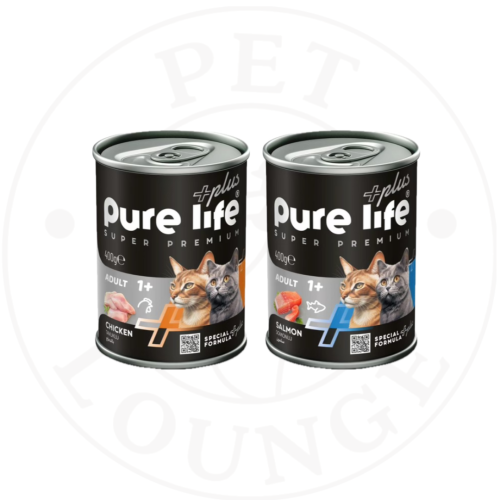 طعام رطب معلب للقطط بالمرق -Purelife 400g