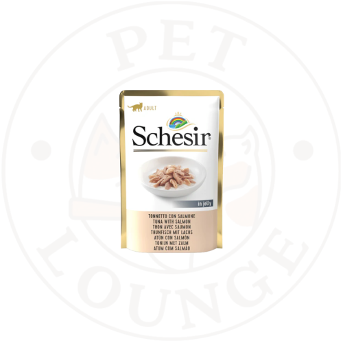 طعام رطب ظرف للقطط تونة وسلمون بالجيلي - 85g Sches...