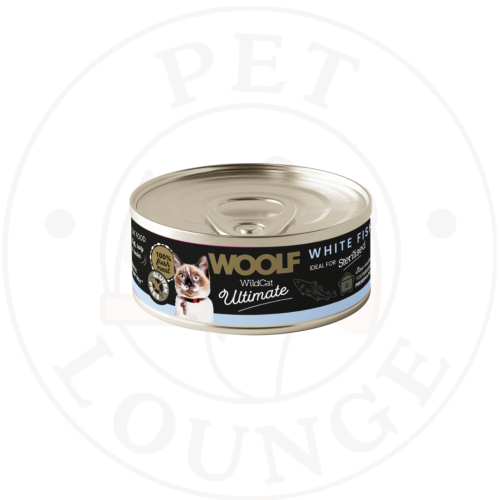 طعام رطب معلب للقطط المعقمة سمك مهروس - 85g Woolf