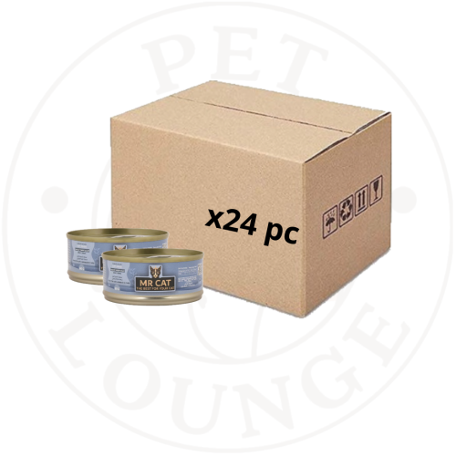 24-طعام رطب معلب للقطط سمك المحيط والرنكة بالجيلي...
