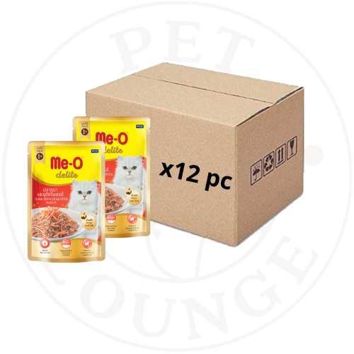 12-طعام رطب ظرف للقطط تونة وسلطعون بالجيلي - 70g M...