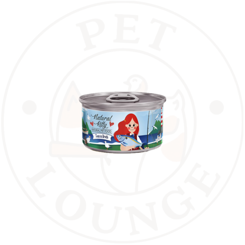 طعام رطب معلب للقطط تونة بالمرق - 80g Natural Kitt...