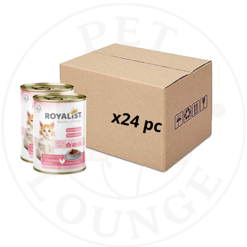 24-طعام رطب معلب للقطط الصغيرة دجاج بالمرق - 400g...